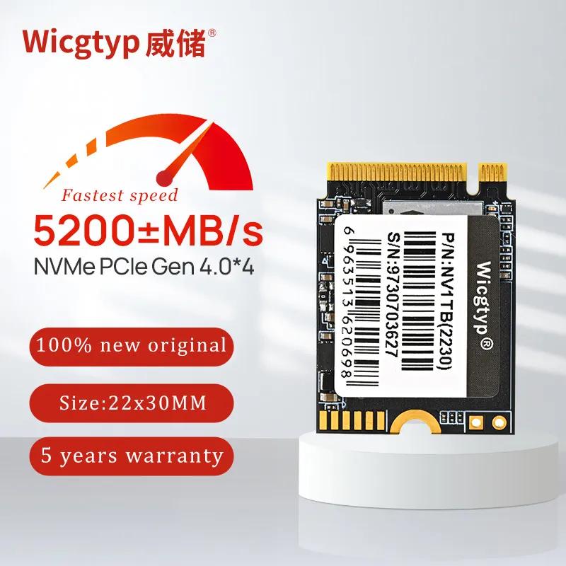 Wicgtyp SSD 2230 NVMe 내부 PCIe 4.0x4 SSD, 표면 노트북 데스크탑 미니PC PS5 2230 SSD, 1TB, 2TB, 512GB 스팀 데크 M2